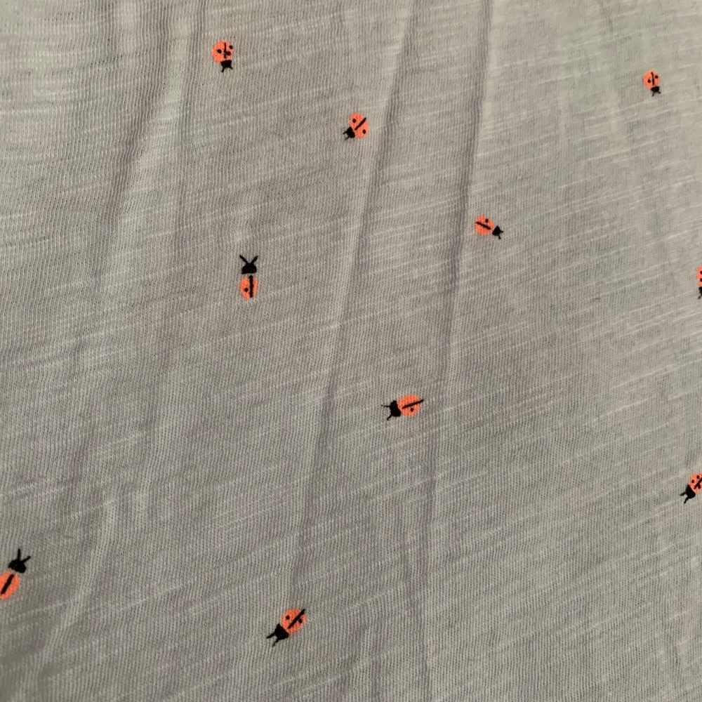 Light Blue Ladybug V-neck